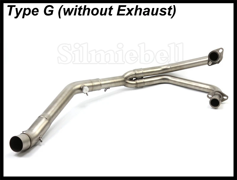 Type G Без шнуровки MT03 Akrapovic мотоцикл выхлопной глушитель мото полная система передний коллектор трубы для Yamaha MT 03 YZF R3 R25 - Цвет: Type G
