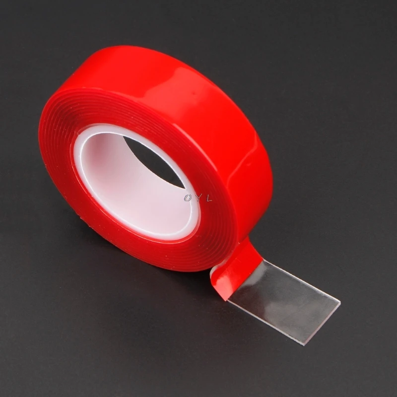 Red Double Sided Adhesive Sticker Tape Ultra High Strength Mounting Transparent No Traces for Car Auto Interior Fixed | Канцтовары для