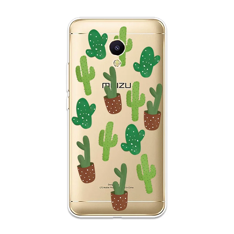Силиконовый чехол для Meizu M3 M5 M6 NTOE M3S M5S M5C M6S M6T крышка прозрачная цветы рисунком Soft