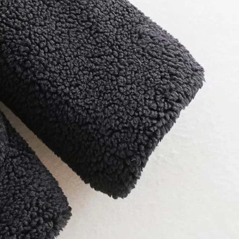 Винтажная зимняя теплая Толстая куртка с карманами из искусственного меха, пальто для женщин, модная верхняя одежда с воротником с лацканами и длинным рукавом, Повседневная Женская куртка