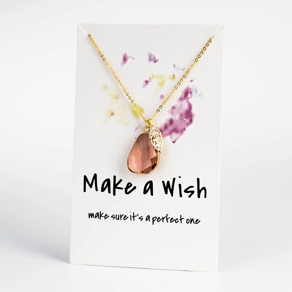 Кристаллическое ожерелье с подвеской Lucky Eye геометрическое красочное каплей