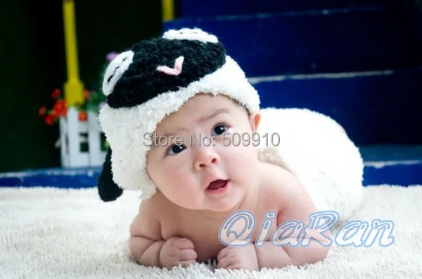 

NEW Cute sheep Style Baby cap and cover set Handmade Crochet Newborn Photography Props Baby Animal Costume Set 0-12 month