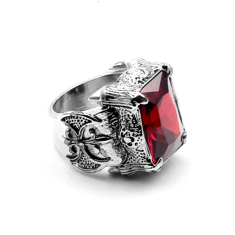 Новинка 2018 Классические роскошные кольца в стиле ретро с красным австрийским