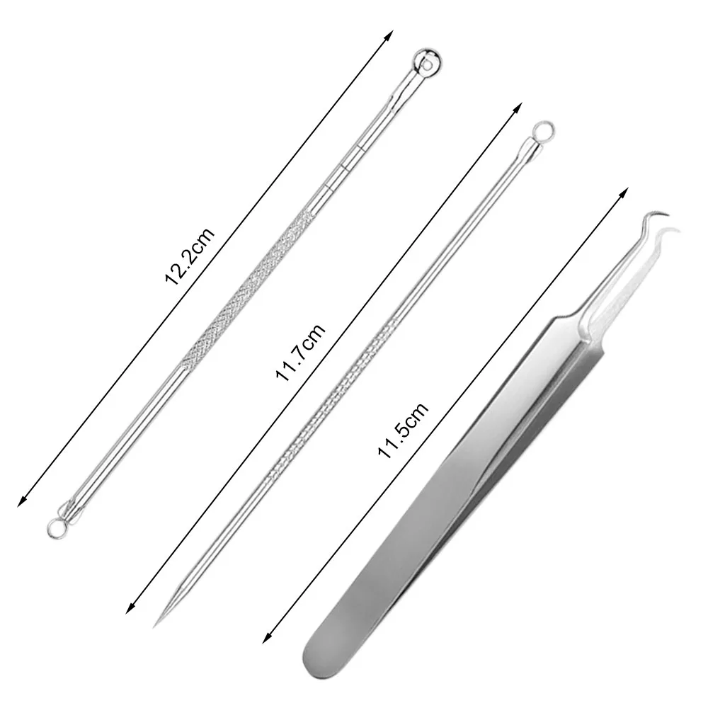 3 палочки для акне набор игл двойная головка сжимаемое кольцо изогнутый зажим рта