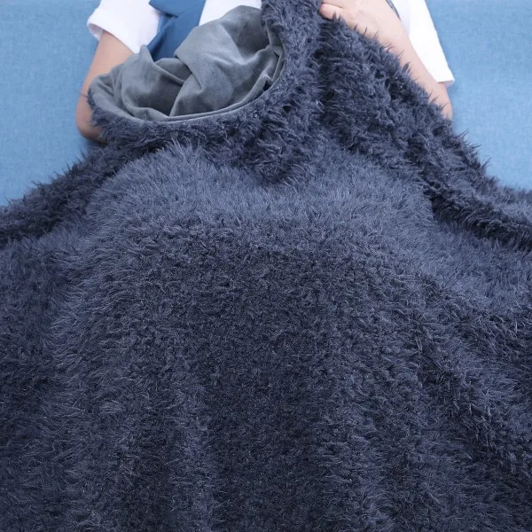 Gray Blue Бордовый из искусственного меха бросить Одеяло для дивана приятные кровать плюшевые Одеяло для детей декор для детских комнат - Цвет: Gray Blue