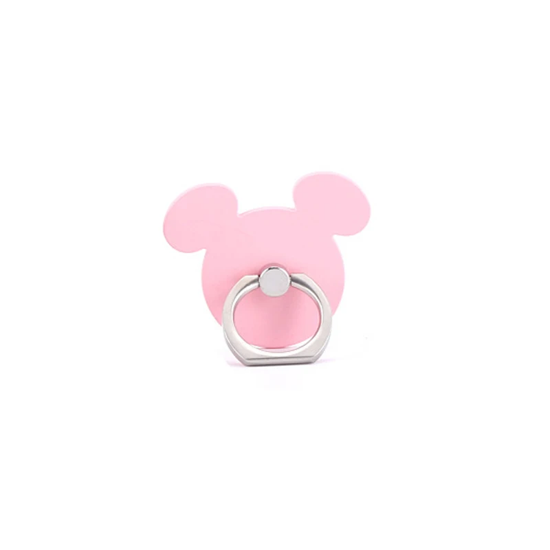 Pink Кольцо-держатель мобильного телефона с рисунком Микки Мауса, подставка для телефона, держатель для ленивого телефона, 360 градусов, кольцо на палец, поддержка смартфона SMSNXY - Цвет: Pink
