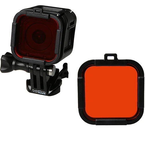 Red Подводный Дайвинг фильтр для Gopro Hero 4 session/5 session Cube крышка объектива протектор Водонепроницаемый фильтр для Gopro 5 session - Цвет: Red