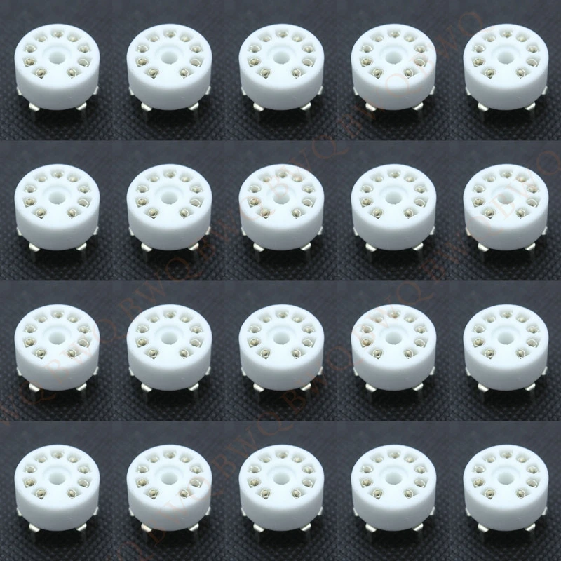 20 шт./лот керамическая трубчатая розетка 9pin B9A монтаж печатной платы для 6DJ8 ECC82 5751