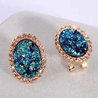 2022 new fashion round stud earrings for women girls charm crystal earrings brincos wedding earring jewelry elegant gifts e1720