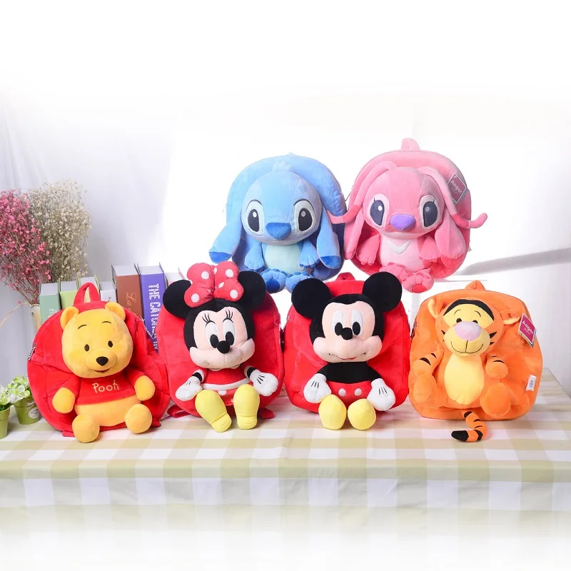 Disney kawaii плюшевый рюкзак с рисунком Микки Мауса сумка из плюша для девочек Маусом