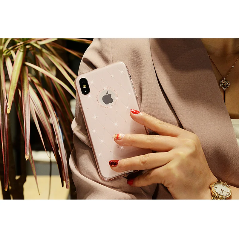 Мобильный чехол для iPhone X 6 6s 7 8 плюс Роскошные ювелирные изделия покрытие корпус