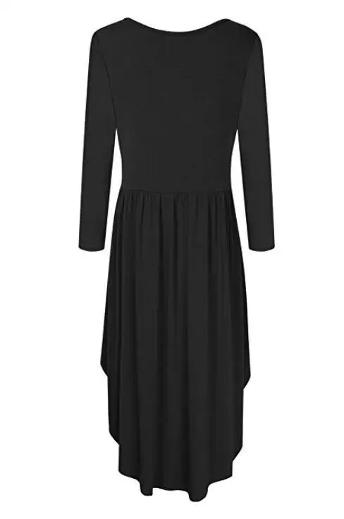 XUBA Для женщин Новинка 2017 Повседневное Scoop Средства ухода за кожей Шеи 3/4 Sleeve High low