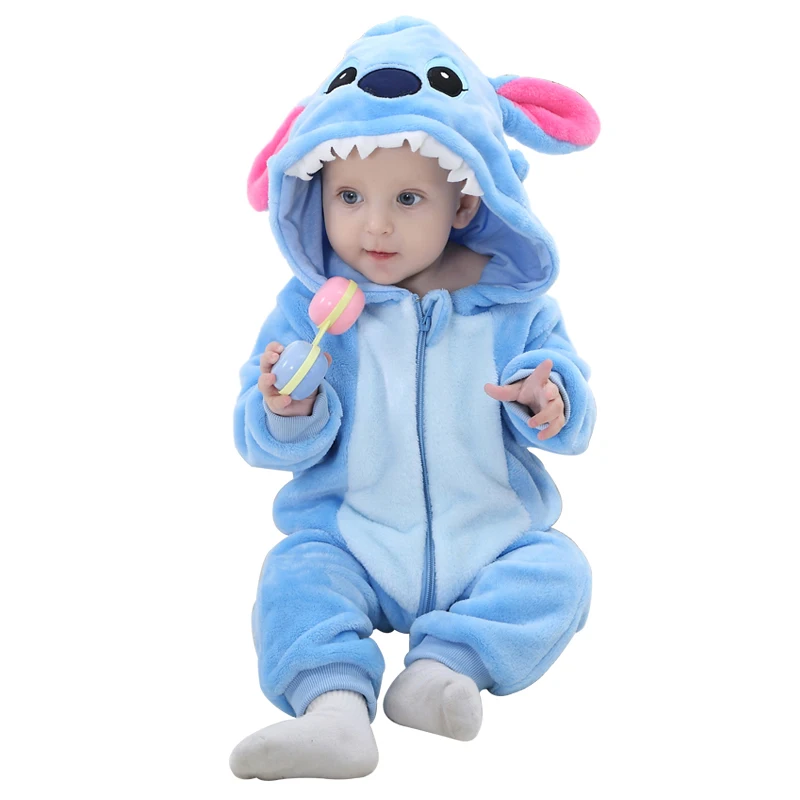 Мягкий фланелевый Детский комбинезон с животными детские комбинезоны Kawaii теплый