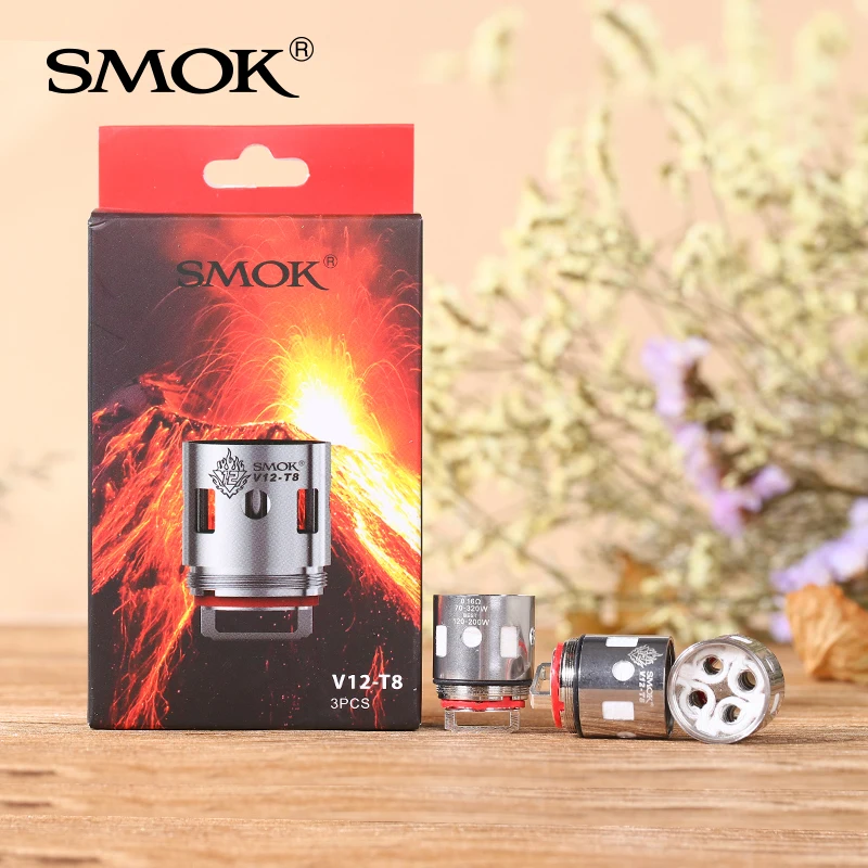 Оригинальная катушка атомайзера SMOK V12 3 шт. Q4/X4/T6/T8/T12 0 12 Ом/0 15 Ом 60 350 Вт для бака
