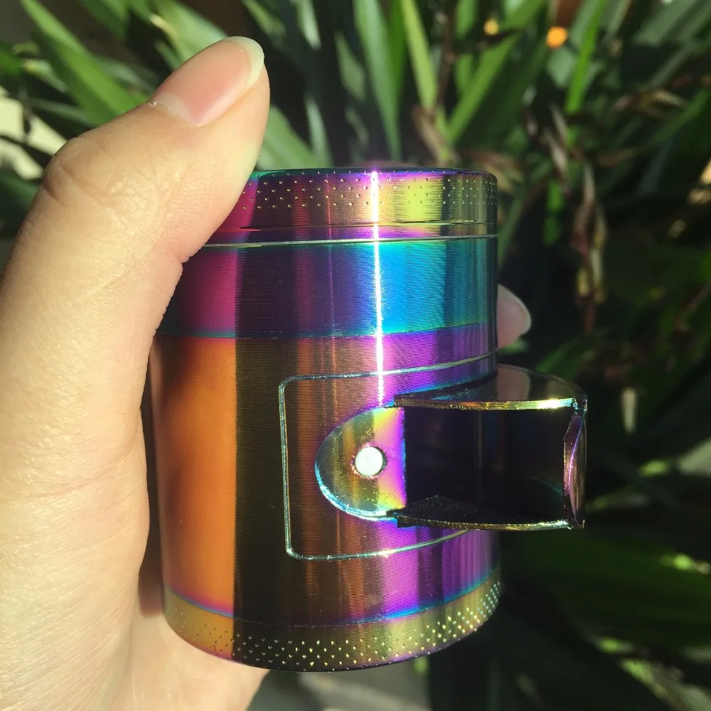 4layers55mm цинковый Металл Радужная специя табачная травяная мясорубка для