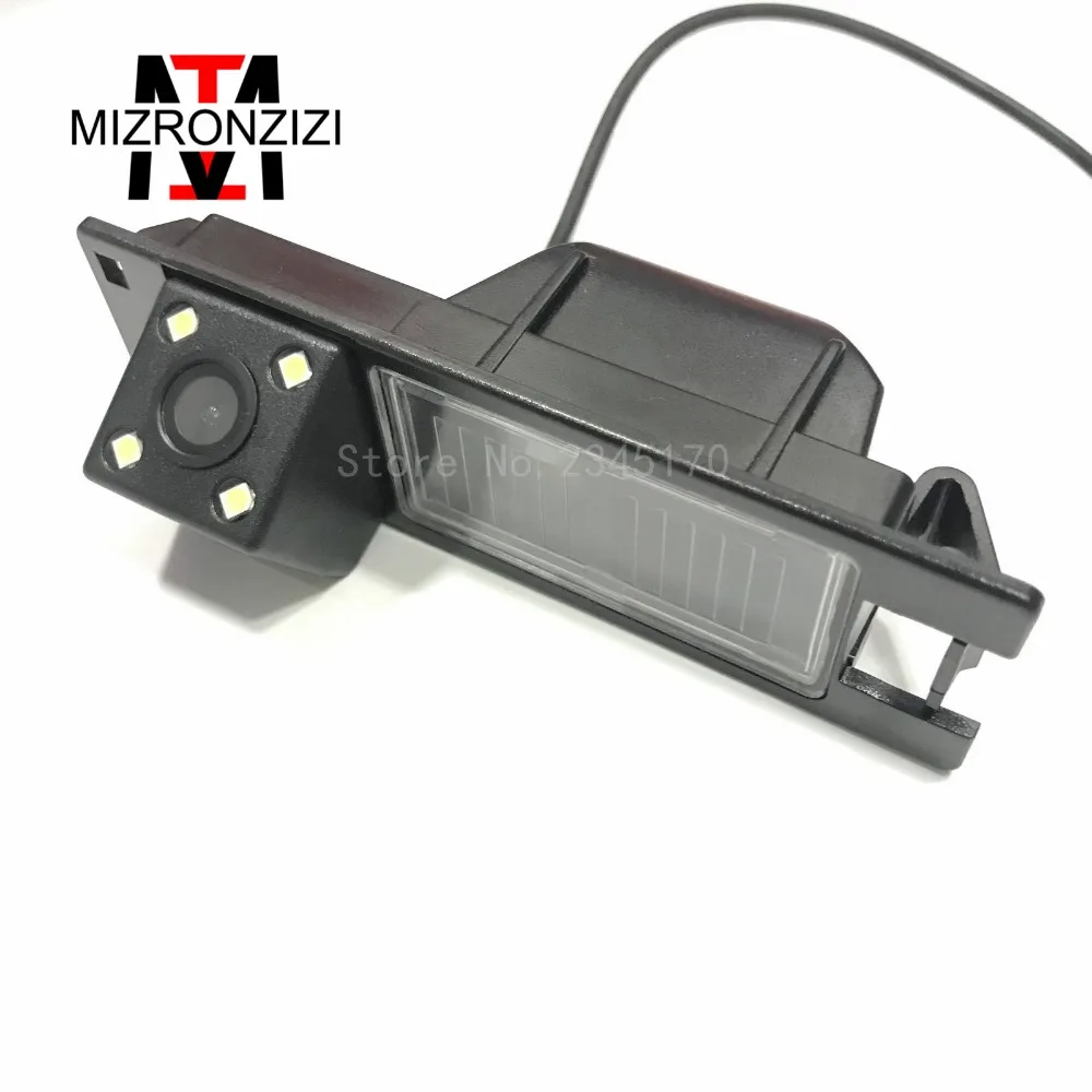 MIZRONZIZ CCD Ночное видение 4LED заднего вида Камера для заднего обзора с Защитные чехлы для сидений, сшитые специально для Opel Astra H J Corsa, Meriva Vectra Zafira Insignia для Fiat Grande