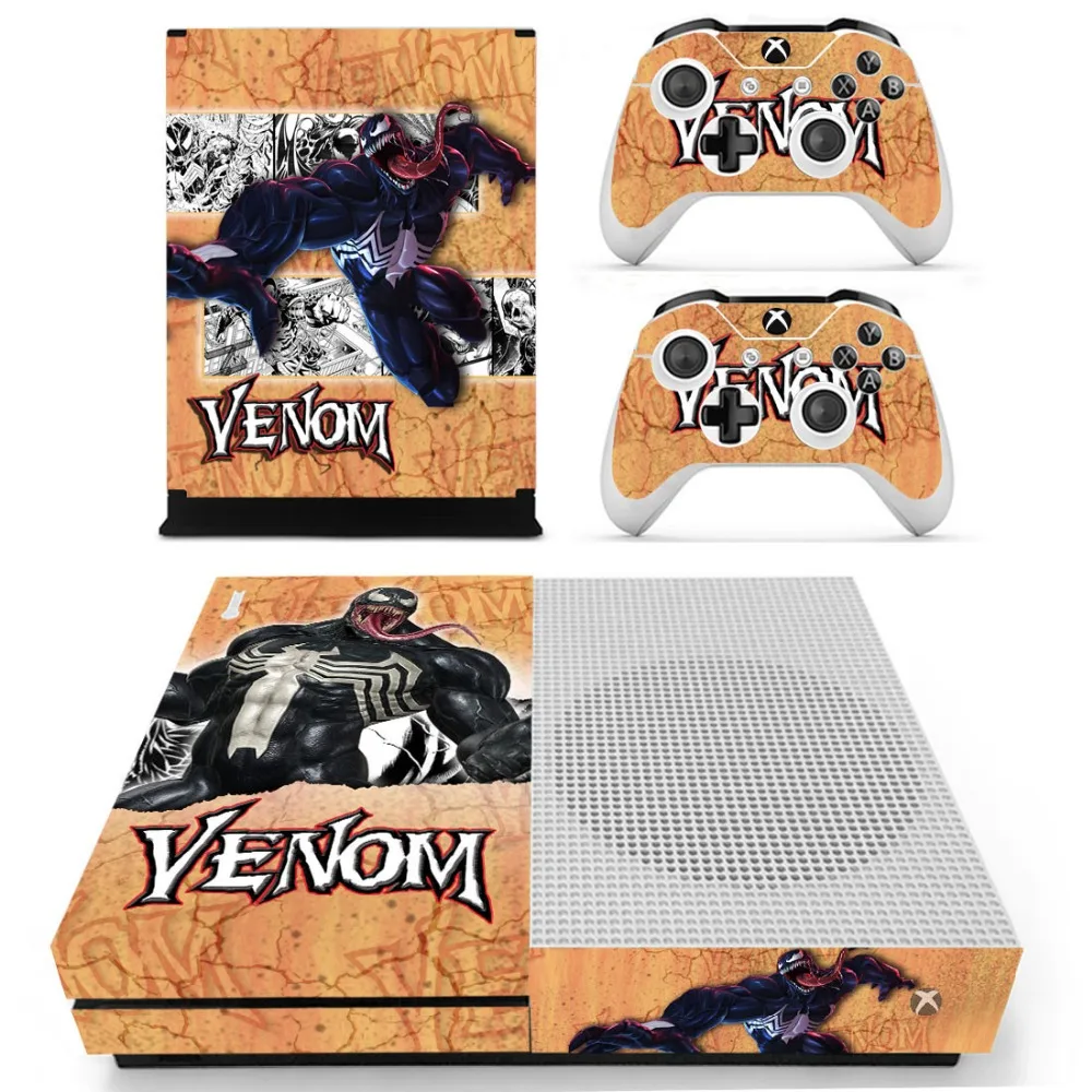 Наклейки VENOM Vinly Skin для консоли XBOX One S с двумя беспроводными