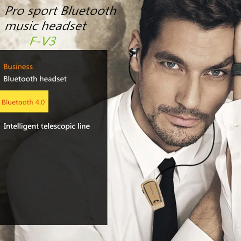 Fineblue F V3 Беспроводной гарнитура стерео мини наушники Bluetooth V4.0 с зажимы Спорт Runnig