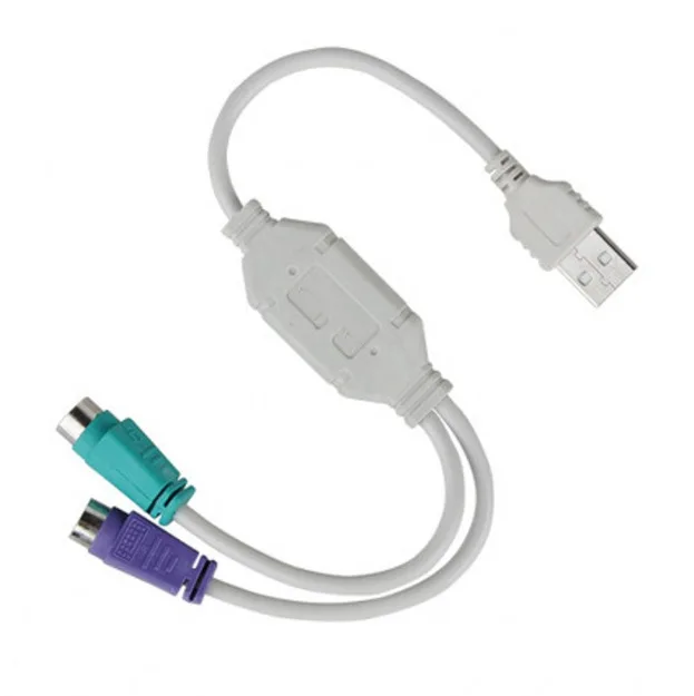 USB кабель переходник типа папа в PS/2 PS2 Мама адаптер шнура конвертера с клавиатурой