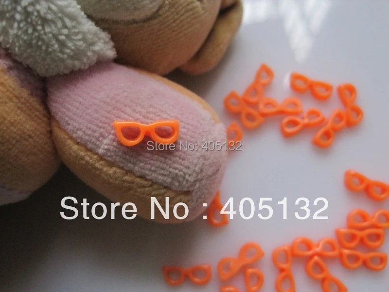 RC-176-9 200 шт./пакет украшение из смолы для ногтей милая оранжевая форма очков