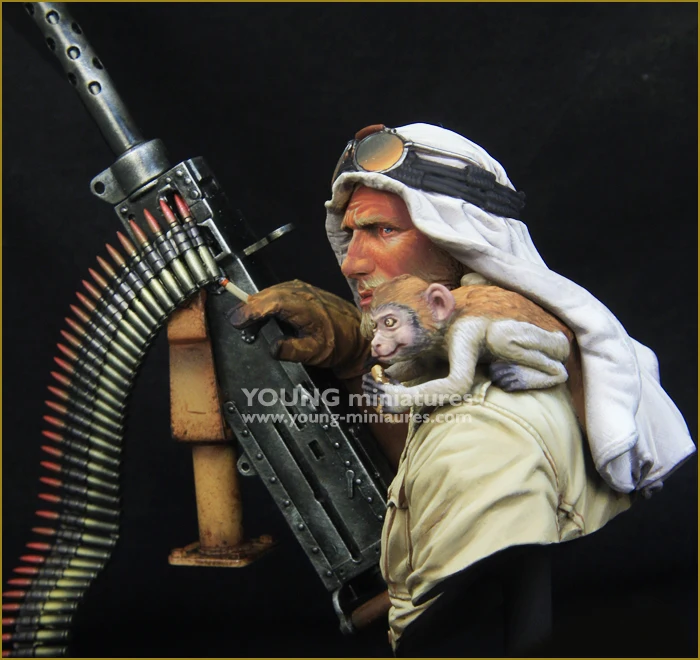 1/10 BRITISH SAS JEEP GUNNER Северная Африка 1941 военный предмет фигура из смолы грудь GK без