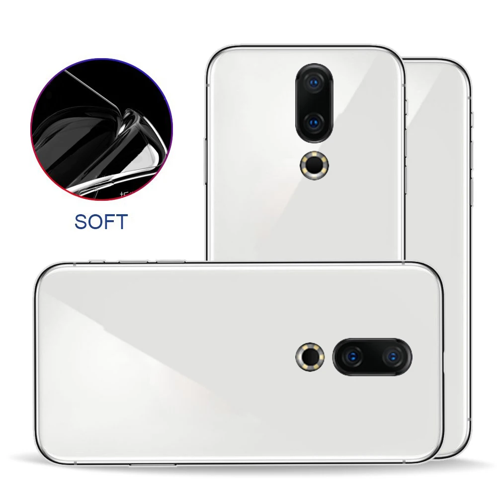 Ультратонкий прозрачный силиконовый чехол для телефона подходит Meizu 15 с