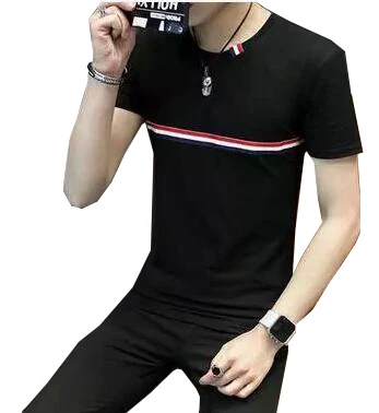 Хит продаж 2019 новая модная брендовая мужская одежда полосатая футболка с