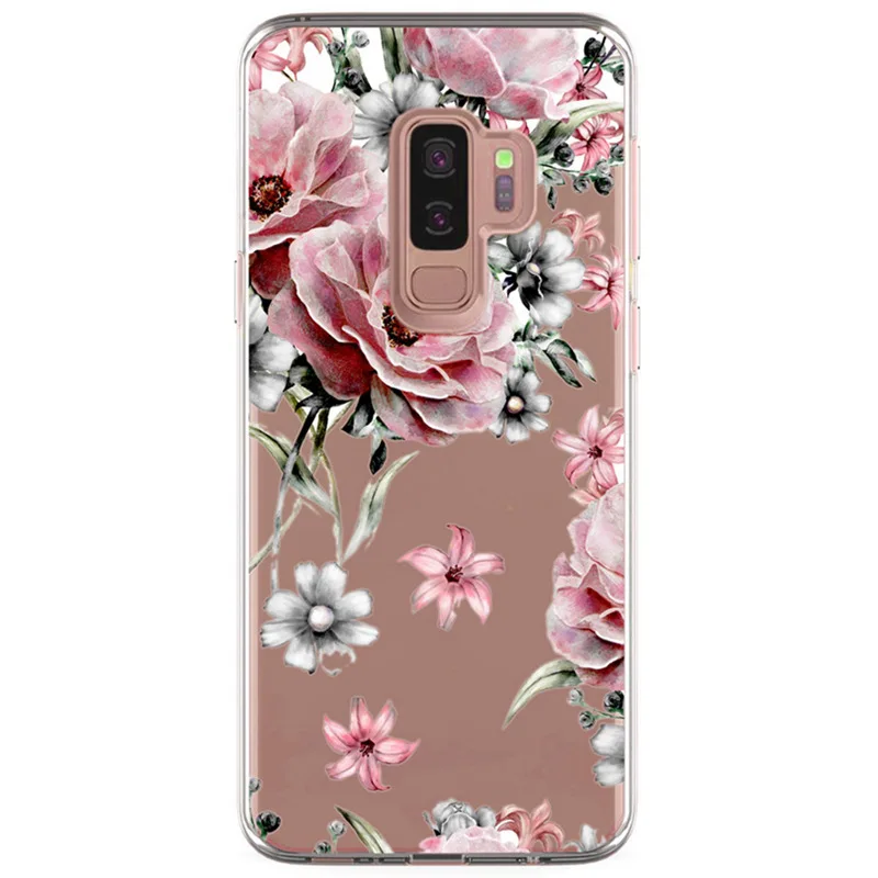 For Samsung Galaxy S3 S9 S9Plus S8 Plus S7 edge Note 8 TPU Colorful Soft Flower Heart Painted Desig Cover Case Fundas R334 |
