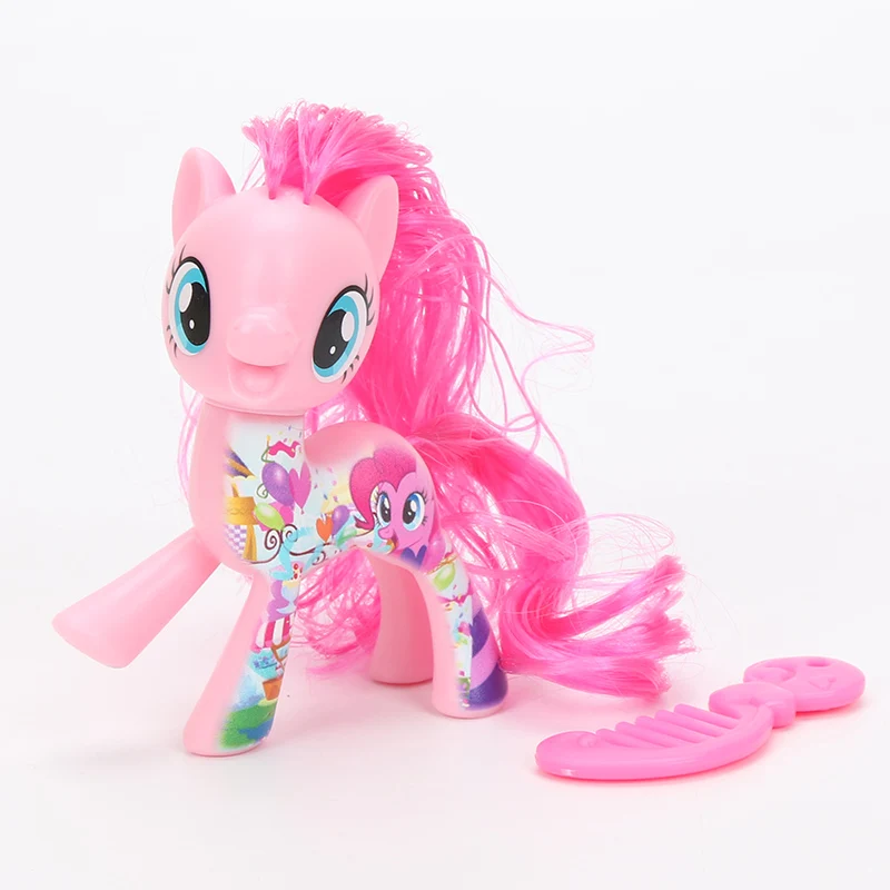 6 шт. My Little Pony Игрушечные лошадки фильма Рэйнбоу Дэш DJ pon-3 большой McIntosh Пинки Пай редкость ПВХ фигурку коллекционная модель куклы