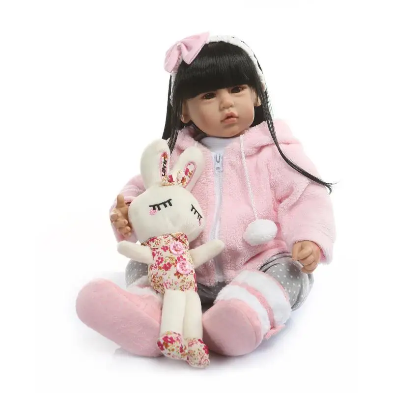 Купи 52 см Силиконовая виниловая Кукла Reborn Baby Doll игрушки reborn Baby Girl Princess Bebe alive doll bebe подарок reborn bonecas за 3,911 рублей в магазине AliExpress