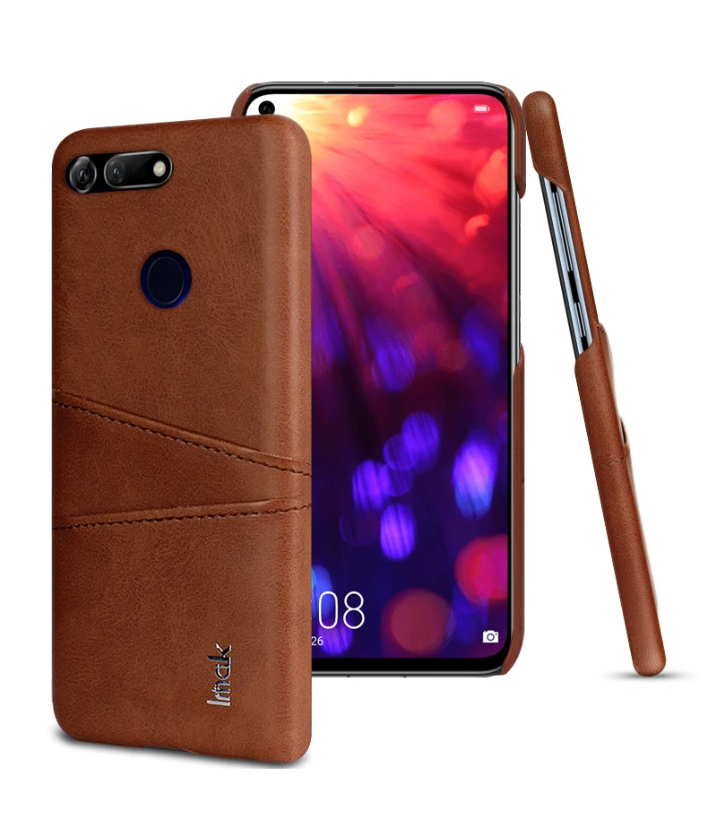 Brown Card slot 6,4 ''Honor View 20 кожаный чехол Funda huawei Honor View 20 чехол IMAK лаконичный Тонкий чехол для задней панели для huawei Honor View 20 чехол V20 - Цвет: Brown Card slot