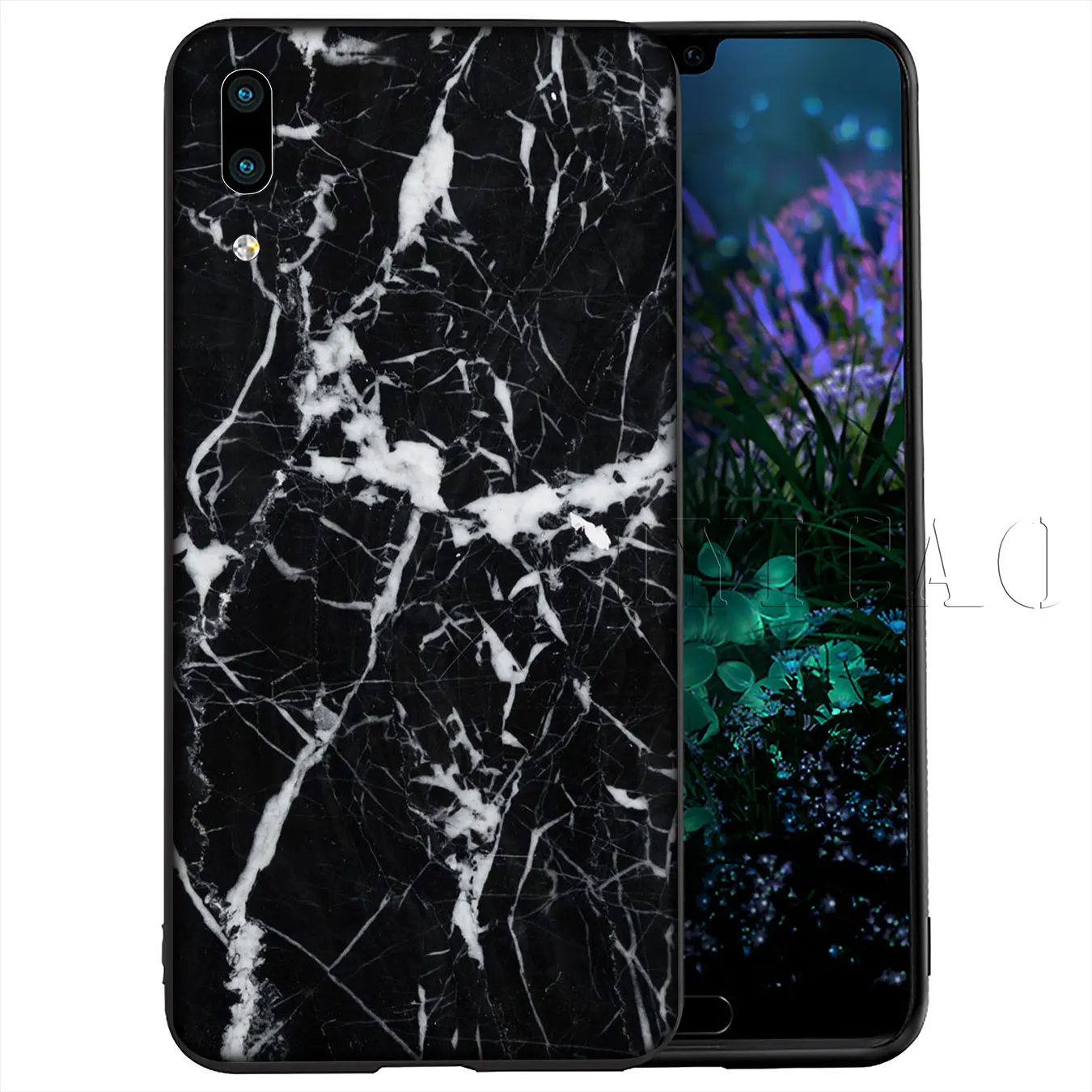 Marble Gold Pink rose Glitter Dust Soft Case for Huawei Y9 Y7 Y6 Prime 2019 Cover Honor 20 8C 8X 8 9 9X 10 Lite 7C 7X 7A Pro |