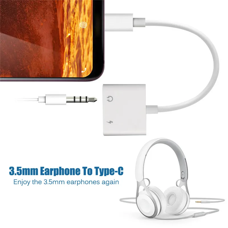 Быстрая зарядка Тип C Aux Jack для наушников аудио адаптер USB type до 3 5 мм кабель Xiaomi Redmi