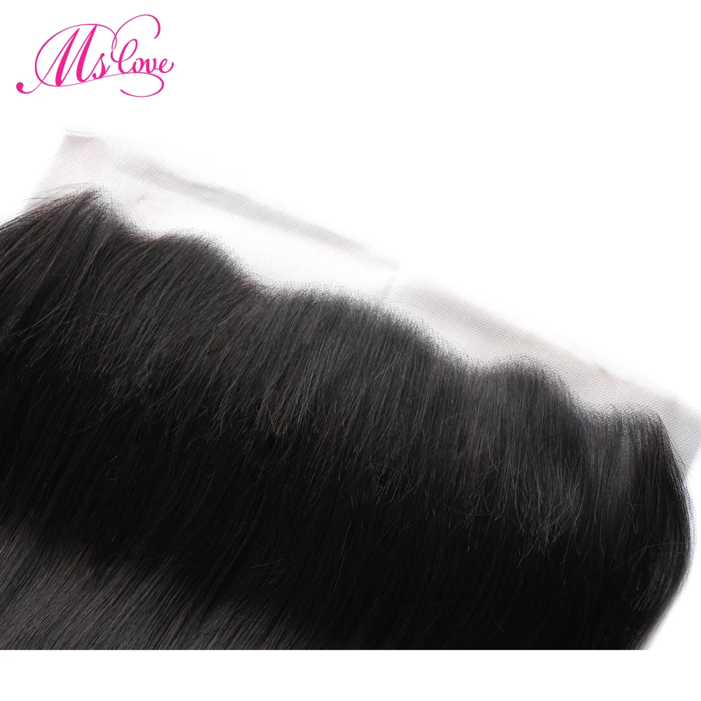 MS Love бразильские Прямые предварительно выщипывающиеся уши к Ear13x6 кружева