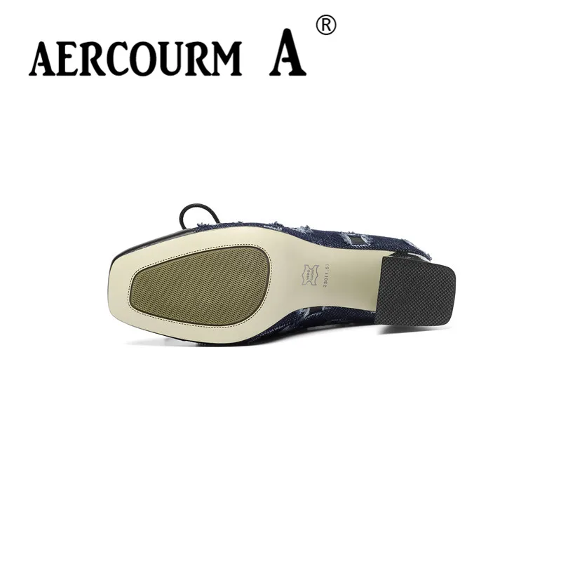 Женские джинсовые туфли Aercourm A коллекция 2019 года женская обувь из натуральной