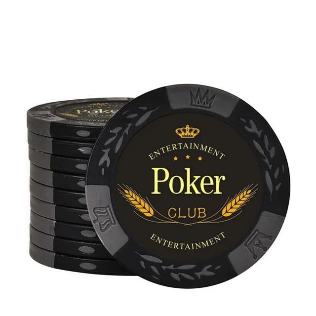 Grey 10 шт./лот Премиум глиняные фишки 14 г без значения PokerClub узор Высокое качество Texas Hold'em покер азартные игры чип казино - Цвет: Grey