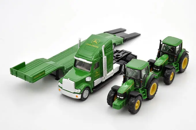Siku 1837 Земляные С JohnDeere Трактора бортовой прицеп грузовика (bulk) 1: 87 сплава металла