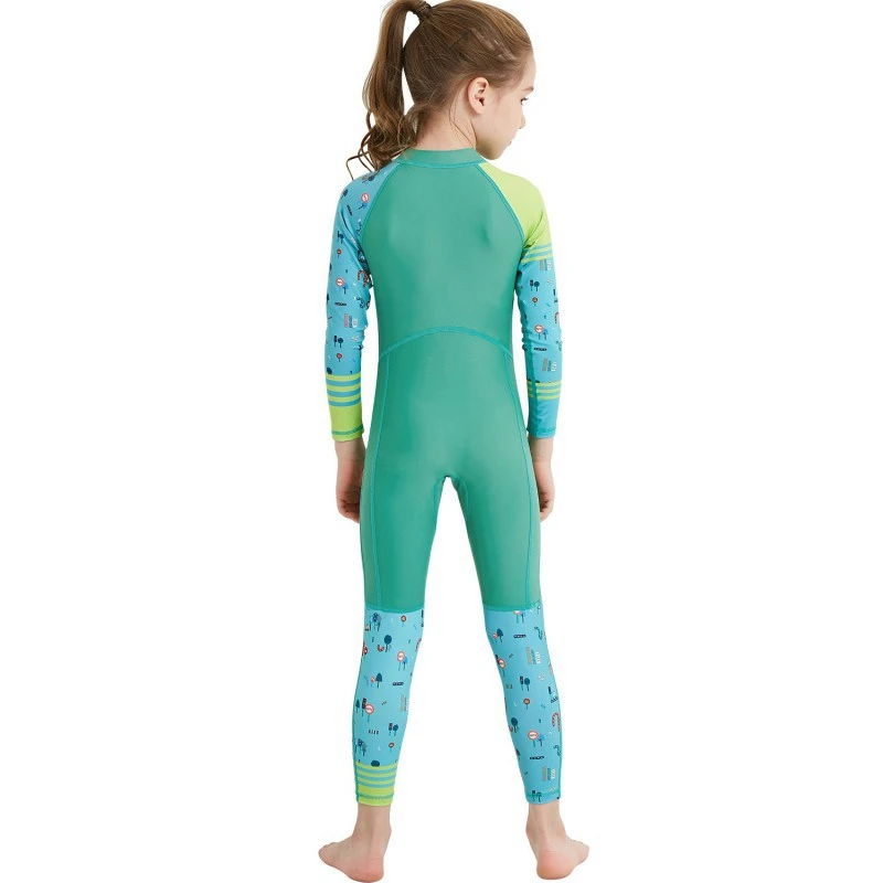 

One-piece Suit Diving Child Long Sleeve Sun Suit UV Protection UPF50+ Bath