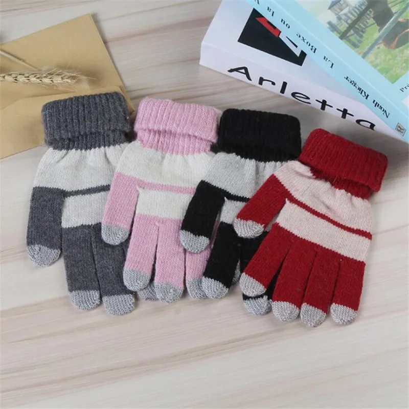 Зимние спортивные теплые перчатки для влюбленных с 5 пальцами сенсорного экрана