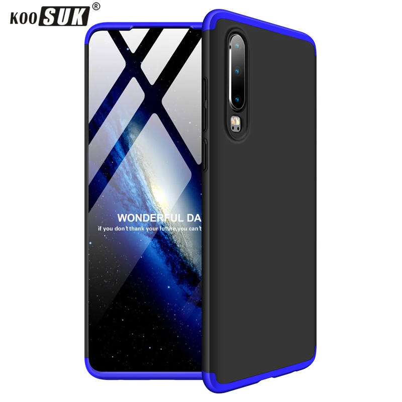 Задняя крышка 3 в 1 для Huawei P30 Lite P40 Pro PC жесткий роскошный Съемный матовый чехол
