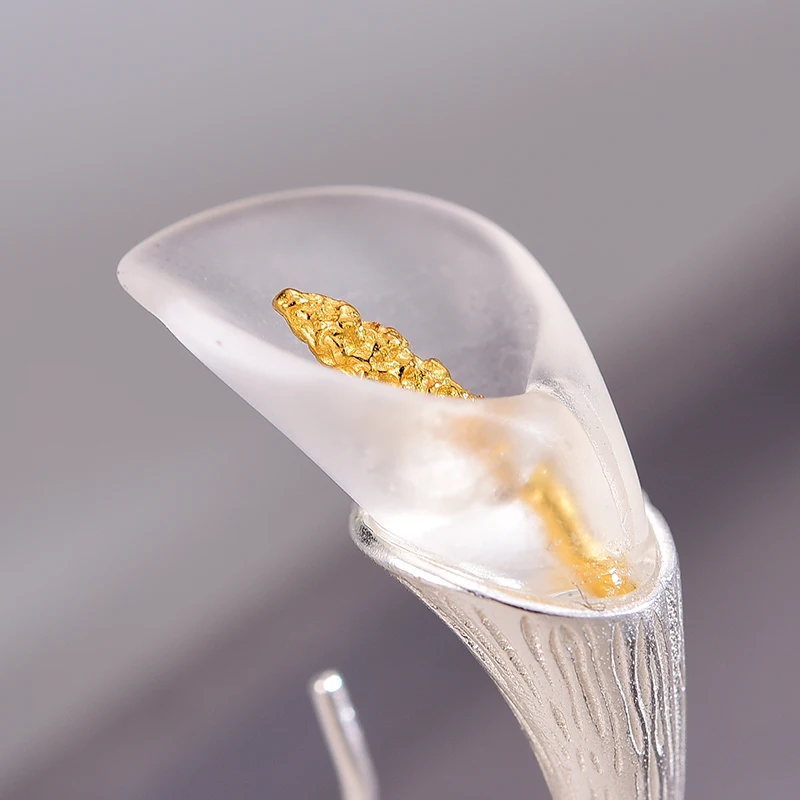 Женские серьги-подвески Lotus Fun изящные висячие украшения ручного изготовления из