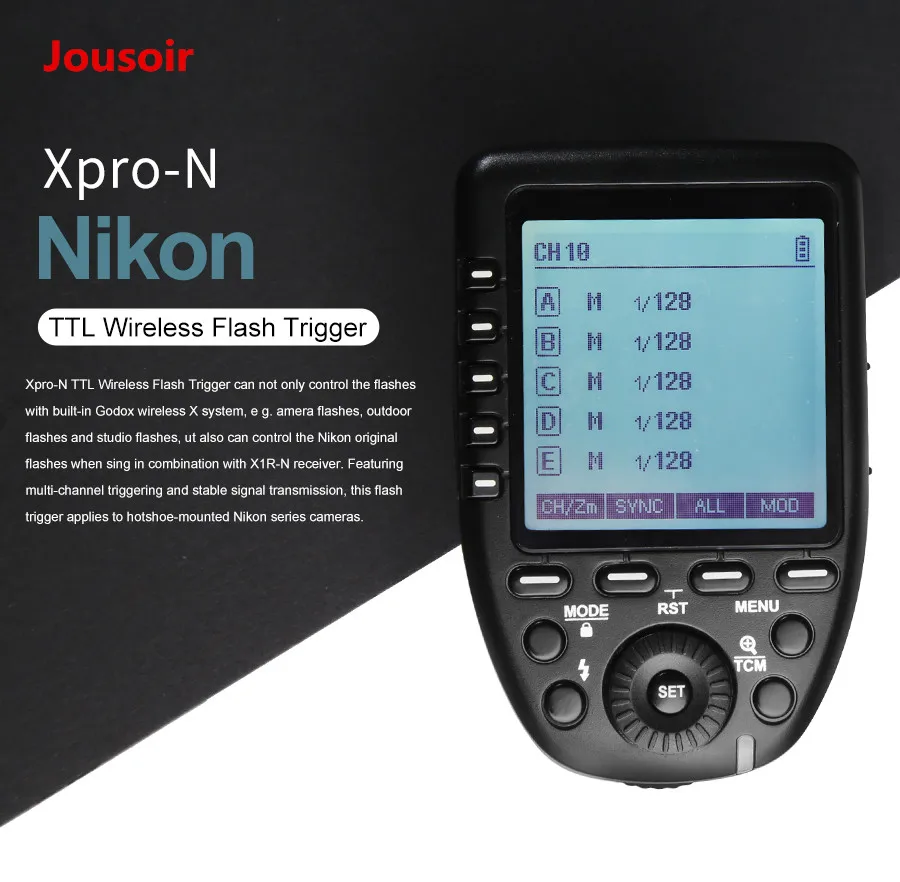 Беспроводной пульт дистанционного управления Godox Xpro S TTL II 2 4G X System с 3 кратным