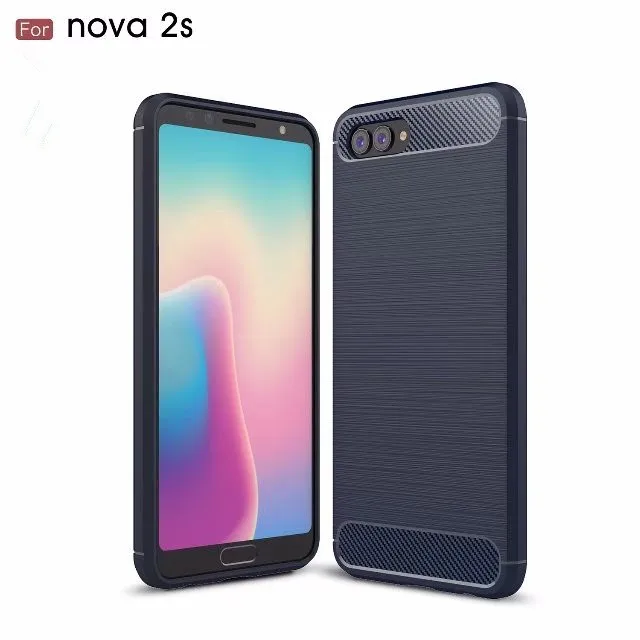 Abohoriz чехол для Huawei Nova 2 S углеродного волокна ударопрочный ТПУ для|case for|case for huaweicase