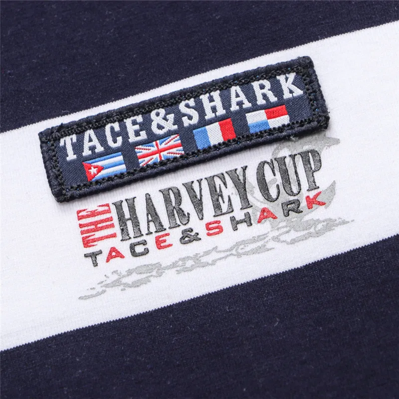 TACE & SHARK известный бренд вышивка Camisa Polo Masculina рубашка лето 2019 мужская мода деловые