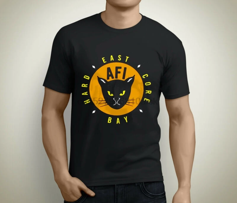 Новая AFI East Bay Kitty рок группа с коротким рукавом Мужская Черная Футболка размер S до