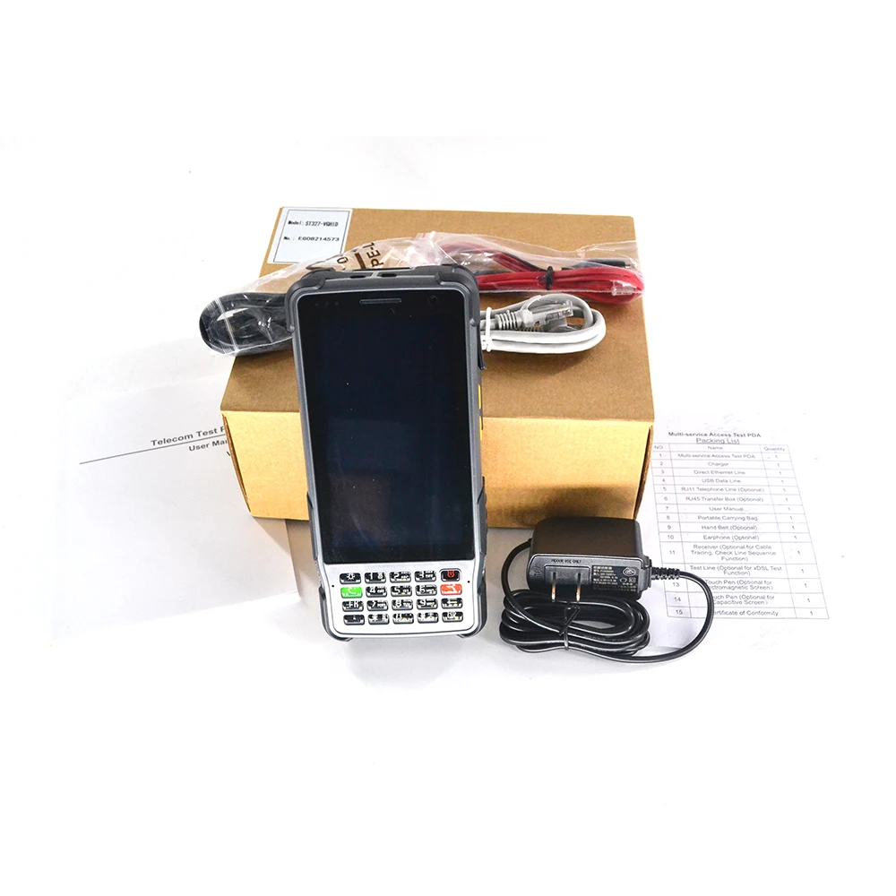Телекоммуникационный тест PDA + 1D Сканирование штрих-кода VDSL2 оптический