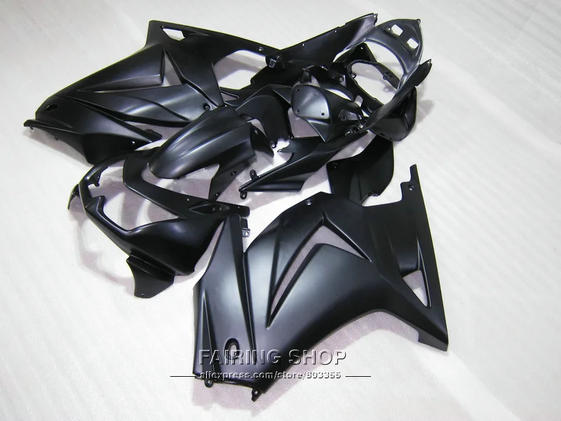 Injection mold ABS plastic fairing kit For Kawasaki ninja 250r 08 09 10-14 2008-2014 matte black EX250 fairings set PO17 | Автомобили и