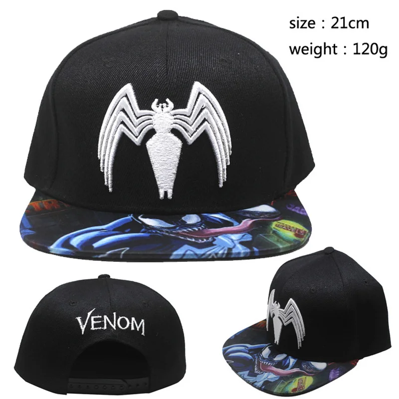 Новая унисекс модная Персонализированная вышитая комикс герой Веном Дэдпул Человек-паук Бэтмен Хип-хоп шапка, кепка