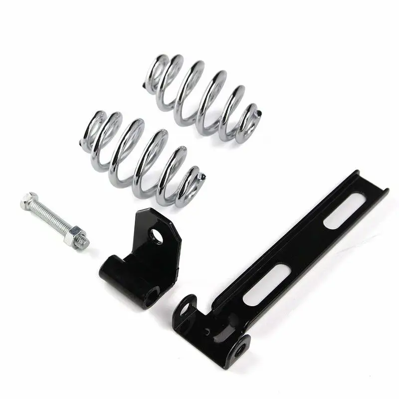 Alligator Emboss Синтетическая кожа Solo Seat хром бочка пружины Монтажный Кронштейн Набор для Sporster 883 1200 Чоппер Боб