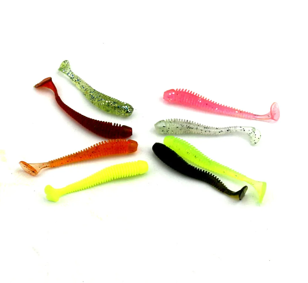 Большая распродажа 50 шт./упак. T хвост приманки длинный искусственные мягкие для